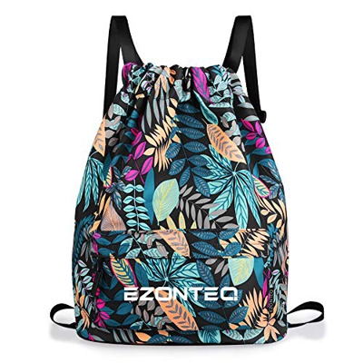 Mochilas Casual Unisex Lona para PC Viaje Libros Acampada Estudiantes Escuela Bolsa de Cuerda Bolsas de Gimnasia Mochila Cuerda para Niño Niña Chica H