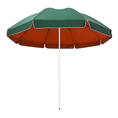 Sombrillas Sunbrella, 2.2m / 2.4m Patio Paraguas al aire libre, tela de paraguas plásticas de plata de doble capa, 4 ajustes de altura, 3 capas de par