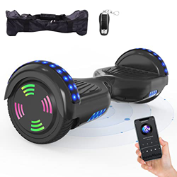 HOVERMAX Hoverboards, Hoverboards de 6.5 Pulgadas para Niños, Hoverboards con Control Remoto Flash Led Bluetooth y Bolsa de Transporte, Regalo para Ad características
