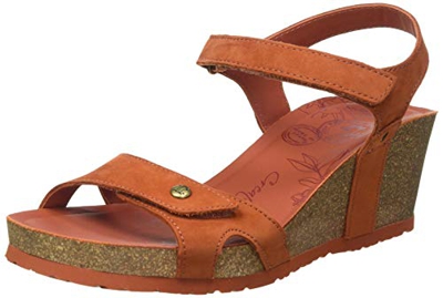 Panama Jack Julia Basics, Sandalias con cuña Mujer, Rostbraun, 36 EU