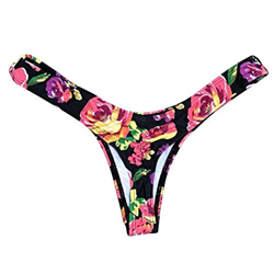 bikinis mujer, bragas bikini bikini tanga AIMEE7 Las mujeres florales brasileñas de impresión Bikini Tanga de baño traje de baño de playa traje de bañ en oferta