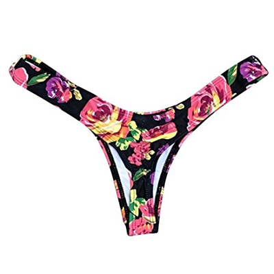 bikinis mujer, bragas bikini bikini tanga AIMEE7 Las mujeres florales brasileñas de impresión Bikini Tanga de baño traje de baño de playa traje de bañ