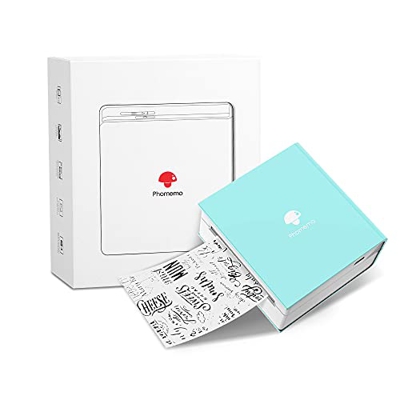 Phomemo M02 Bluetooth Impresora Térmica Mini Impresora de Bolsillo Impresora Fotográfica Térmica Inalámbrica para iPhones y Teléfonos Móviles Android