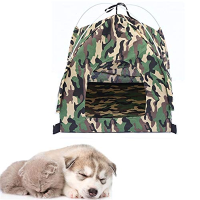 JZTRADING Parque Perros Tienda De Campaña para Gatos Tienda De Campaña para Perros Tienda De Camuflaje Perrera Transpirable Carpa Portátil Extraíble I