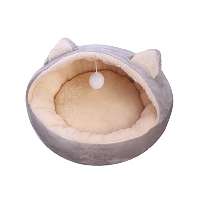 LYJL Camilla para Mascotas Crystal Super Soft Grey Silky Mouse Winter Warm Cat Litter Semi-Enclosed Pet Litter