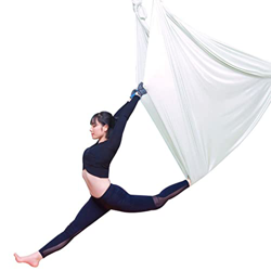YANGHUI Hamaca de Columpios de Yoga aérea, Herramienta de inversión de Yoga de Yoga Anti Gravedad Interior para Gimnasio Home Fitness Blanco 5m en oferta