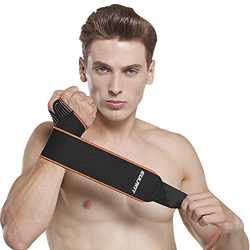 EULANT Muñequeras Deportivas 2 Piezas, Elástica Muñequera Vendaje de Muñeca para Levantar de Pesas Training/Gimnasio,Orange precio
