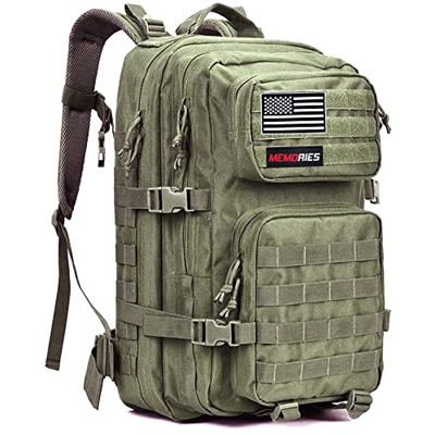 Memories Mochila 45L Tactica Militar Impermeable para Crossfit Caza Senderismo Gimnasio y Deportes al Aire Libre. (Verde 2)