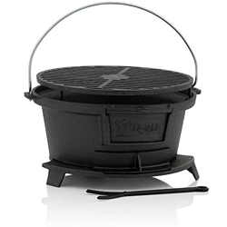 BBQ-Toro Parrilla de Hierro Fundido Estilo "Hibachi" I Parrillas de Mesa Portátiles I Mini Barbacoa precio