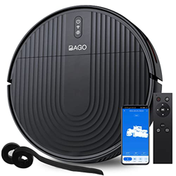 BAGO Robot Aspirador, 2000 Pa, aspiración Fuerte, autocargable, silencioso, 600 ml con batería 4400 mAh para aspirar el Pelo de Mascotas, Suelo de bal en oferta
