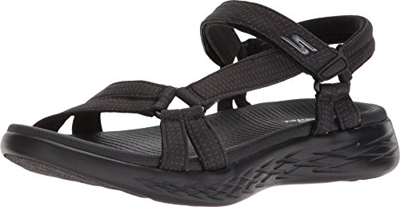 Skechers Skechers On The Go 600 15316-bbk 15316, Sandalia con Pulsera Mujer, Negro (Black 15316/Bbk), 35 EU