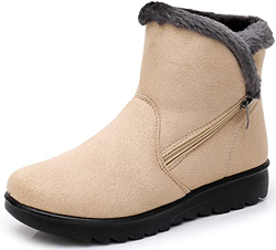 Zapatos Invierno Mujer Botas de Nieve Casual Calzado Piel Forradas Calientes Planas Outdoor Boots Antideslizante Zapatillas para Mujer EU38/fabricante precio