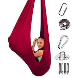 Zatnec Columpio De Terapia Interior for Niños Y Adolescentes Hamaca Suave Columpio De Terapia for Colgar Silla for Niños Yoga Acampar Al Aire (Color : en oferta
