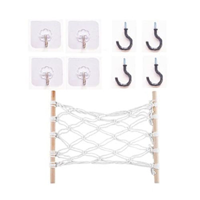 Valink Hamaca de cocina, hamaca de plátano, hamaca colgante de frutas y verduras cestas de estilo pastoral hamaca gabinete colgante red con gancho par