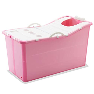 HCYY Bañera para el hogar Bañera de Ducha Plegable portátil para Adultos, más Grueso, plástico, SPA Independiente con Cubierta, cojín reemplazable, Cu