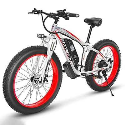 Bicicleta Eléctrica E-MTB 26", Bicicleta de Montaña con 4,0 Neumáticos Gordos Batería Litio 48V 13Ah, 80N.m, Shimano 21vel, Freno de Disco, EU Warehou