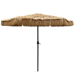 XMcKJ Sombrillas Sunbrella, Hawaii Thatch Patio Paraguas, Paraguas de Mesa al Aire Libre con manivela, para Patio, Playa, Piscina, Mercado, jardín, Cu precio