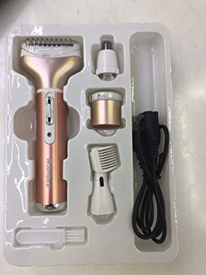 puseky 4 en 1 máquina de afeitar eléctrica depiladora de pelo recargable para mujer herramienta de depilación para la cara cuerpo piernas