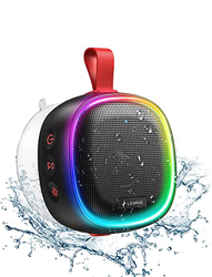 Altavoz Bluetooth Portátil con Luces RGB, LENRUE Altavoz Ducha Impermeable IPX7 con 360° HD Estéreo, Micrófono, Tipo-C, Reproducción de 20H, Altavoces características