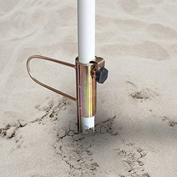 IGFEYE Pie de sombrilla con mango, soporte para sombrilla de playa, soporte para sombrilla de metal para playa, pesca, jardín, aire libre, viajes, diá precio