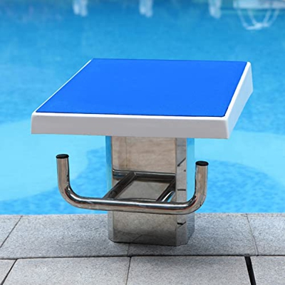Trampolines Profesionales, Trampolines de Acero Inoxidable para Piscina de Alta Resistencia, Superficie de Goma Antideslizante, Base Cuadrada, Trampol