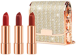 Bolsa de cadena de lápices labiales - Bolsa de brillo lápiz labial con cambio de temperatura de espejo, bálsamo labial, el mejor regalo para niña, muj características