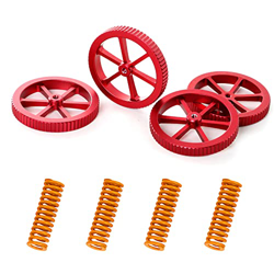 Creality 3D impresora Kit de con 4 tuercas niveladoras de giro a mano rojas mejoradas y 4 resortes de nivel de cama de 20 mm compatibles con la mayorí en oferta