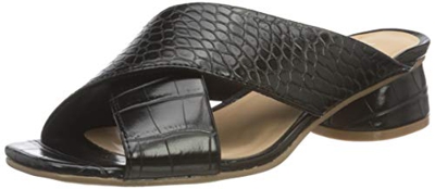Vero Moda VMLIDIA Sandal, Sandalia con talón Mujer, Black/Pattern: CR O Co, 38 EU