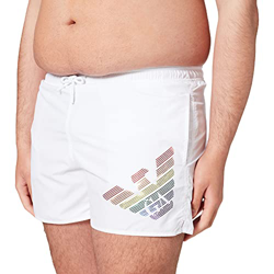 Red Emporio Armani Swimwear Boxer Rainbow Eagle Traje de baño, Navy Blue, 46 para Hombre características