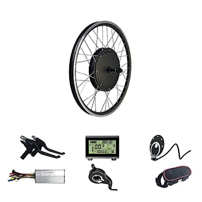 Kit de conversión de Bicicleta eléctrica, tracción Trasera 48V1000W 27,5 Pulgadas, Pantalla LCD3, instalación Sencilla, Kit de Motor de Cubo de Alta P