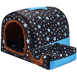 Cueva de Felpa para Mascotas, Cama Nido para Grandes Perro Durmiendo, Plegable Casetas Mascota Cómodo Suave Cueva Gato Interiores Lavable,G,XXXL105x80 en oferta