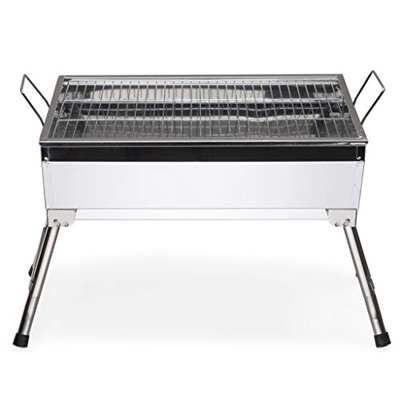 Barbacoa Carbon Barbacoa Carbón Portátil-instalación libre que dobla la parrilla de acero inoxidable del carbón de leña parrilla al aire libre del esp