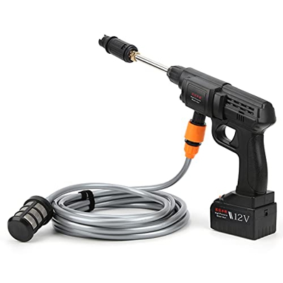CUTULAMO Lavadora de Alta Presión, Riego Lavado de Autos Garantía de Calidad Lavadora Portátil Flujo de Agua Ajustable Resistencia Fuerte para Lavado 