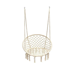 FEGOCLT Cuerda de algodón nórdico Silla de hamaca de punto hecha a mano de punto para niños al aire libre para niños cama columpio adulto colgando sil en oferta