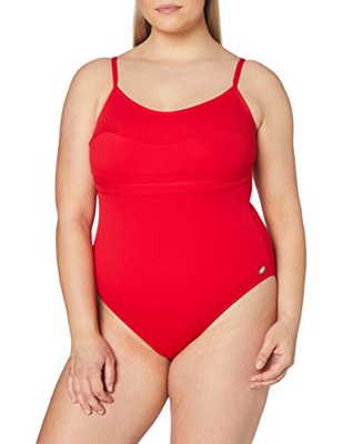 Haute pression D1001 Traje de baño de una Sola Pieza, Rojo (Rouge C07), XL para Mujer