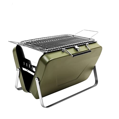 N / B Parrilla de Barbacoa de carbón portátil, Horno de carbón para Barbacoa de Acero Inoxidable para Exteriores, maletín portátil/Plegable/sin Necesi