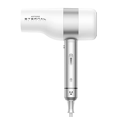 Artero Eternal. Secador de pelo Brushless 8000 horas de duración. Secador de Pelo Profesional Iónico 2000W. Pantalla LCD (Silver)