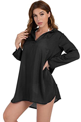 heekpek Mujer Gasa Pareos Traje De Baño Bikini Playa Manto Blusa Media Manga para Playa o Piscina,Vestido de Playa Vintage características
