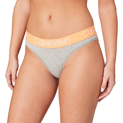Calvin Klein Bikini Estilo Ropa Interior, Grey Heather_Unique Pumpkin, XL para Mujer