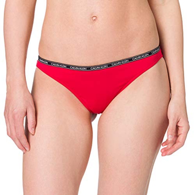 Calvin Klein Brasileño Juego de Bikini, Rustic Red, XL para Mujer