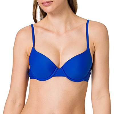 Schiesser Bügel Bikini Top, Azul Cobalto, 38 para Mujer