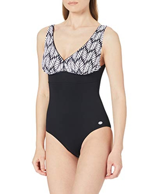 Haute pression N8036 Traje de baño de una Sola Pieza, Imp Negro/Blanco, 44 para Mujer