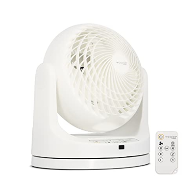 Iris Ohyama 531587 Potente Ventilador de mesa, Oscilación, 23m², 49W, Blanco, Blanca, 29.1 x 19.1 x 31 cm
