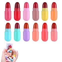 Mini Pill Lipstick Set,Capsule Lipstick,12 Colors Matte Pill Lip Gloss Waterproof Non-Stick Mini Lipstick Set Portable Natural Lip Makeup Set for Wome precio