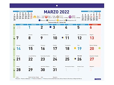 Finocam - Calendario Faldilla 2022 F43 - 300x247 mm Para Escribir Español