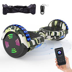HOVERMAX Hoverboards, Hoverboards de 6.5 Pulgadas para Niños, Hoverboards con Control Remoto Flash Led Bluetooth y Bolsa de Transporte, Regalo para Ad características