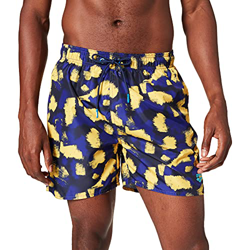 ARENA M Fundamentals Allover Boxer Swim Trunks, Navy Multi, Mens precio