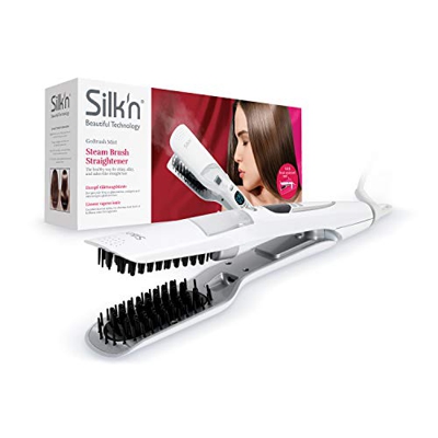 SILK'N GoBrush Mist - Cepillo de Estilo con Vapor - Para Un Cabello Perfecto Y Brillante - con Tecnología de Suavizado 3D, Blanco