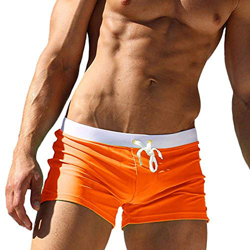 EDOTON Bañador para Hombre, Pantalones Cortos Impermeables Pantalones Cortos de Surf Pantalones de Natación (EU L/Tag XL, Naranja) características