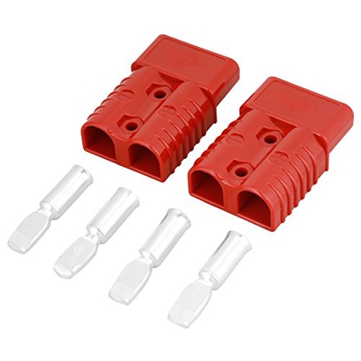 Enchufe de conexión rápida de 2 piezas, enchufe de conector de cabrestante de enchufe de conexión rápida de batería roja de 175 A 600 V con 4 accesori